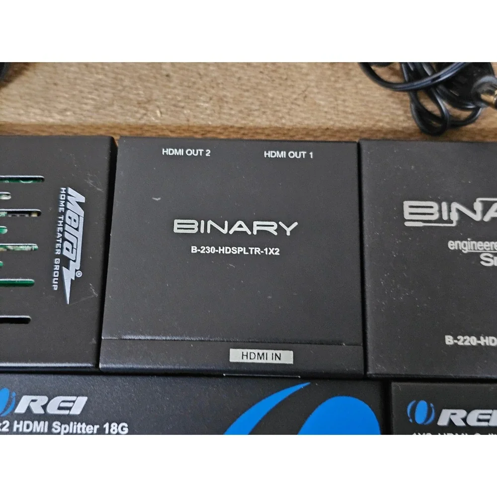 Binary OREI HDMI Splitter Lot Mixed OS Black Solid 1x2 Distribution Hubs LOT 6‎